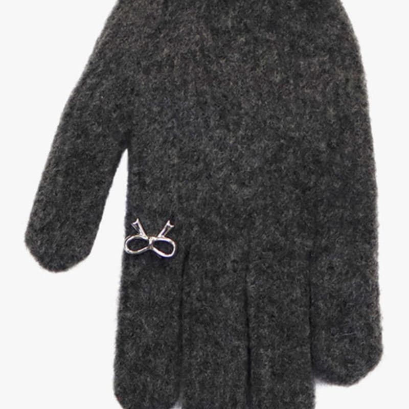 pink PINEAPPLE FAIRY RIBBON RING GLOVES_CHARCOAL