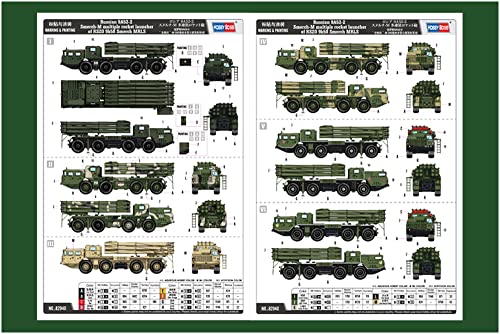 Hobby Boss 1/72 Fighting Vehicle Series Russian 9A52-2 Smerch-M Multiple Rocket Launcher Plastic Model Kit 82940