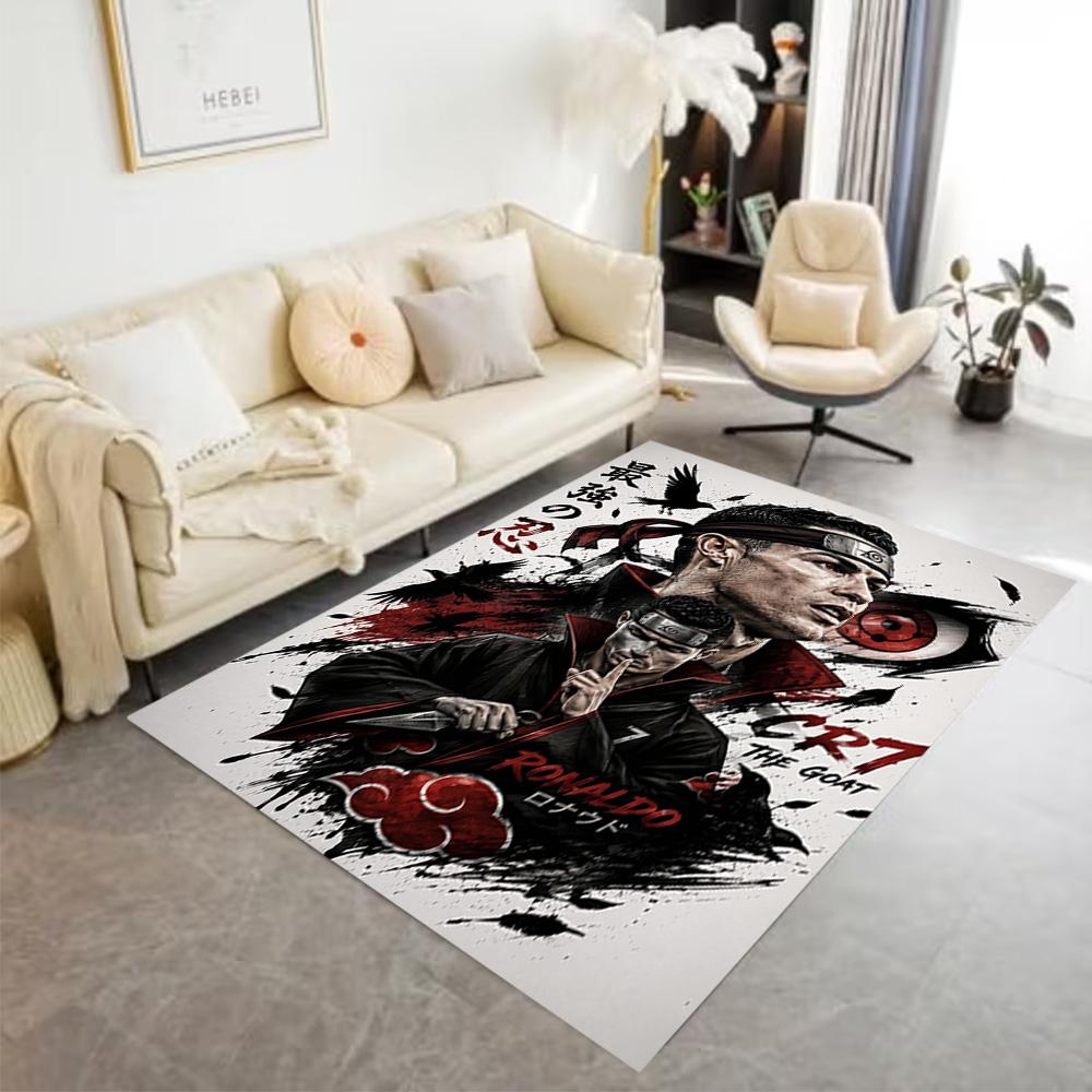 Ronaldo's Number Seven Jersey Floor Rug Office Rug Perfect for Study room Outdoor Game Room Hallway Anti-slip Rug Anime Office Decor