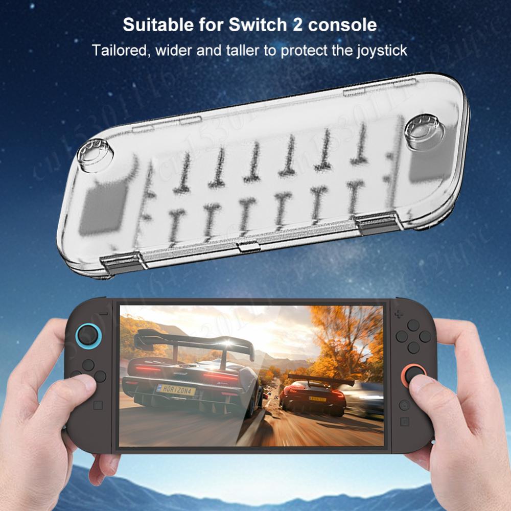 Transparent Storage Shell for Nintendo Switch 2 Clear Protector Shell Protective Case for Switch 2 Console Handle Storage Box