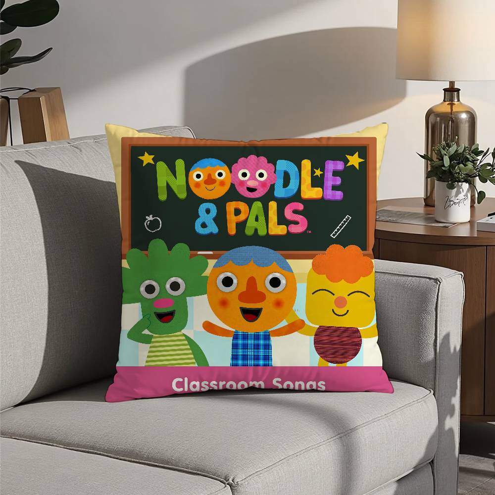

Cartoon Noodle & Pals Pillow Case 3D Print Polyester Fiber 40*40cm Home Sofa Throw Decoration Festival Gift 20x20in 50x50cm