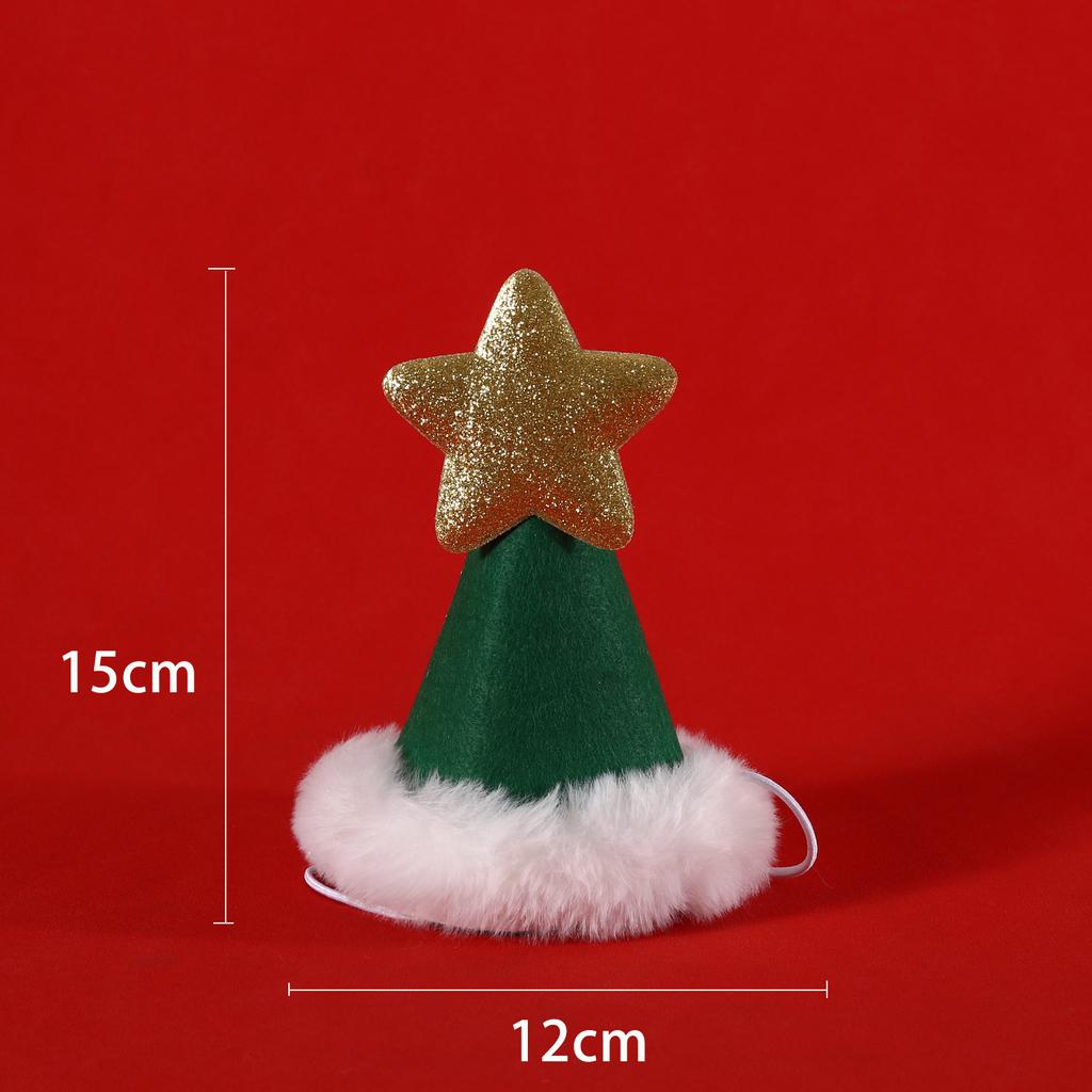 Pet Yarn Christmas Scarf Striped Ball Christmas Tree Snowman Reindeer Cartoon Hat Accessories Dog Scarf Puppy Accessories