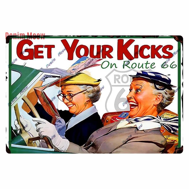 Vintage Metal Sign Plate, Garage Wall Decor, Man Cave, Gas Station Printing, Home Decor, Bar, Pub, Club, Retro, Route 66, WY1