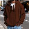 Mokaloha Men's Casual Solid Color  Zipper Long Sleeve Hooded Sweatshirt, Everyday Zipper Casual Long Sleeve T-Shirt
