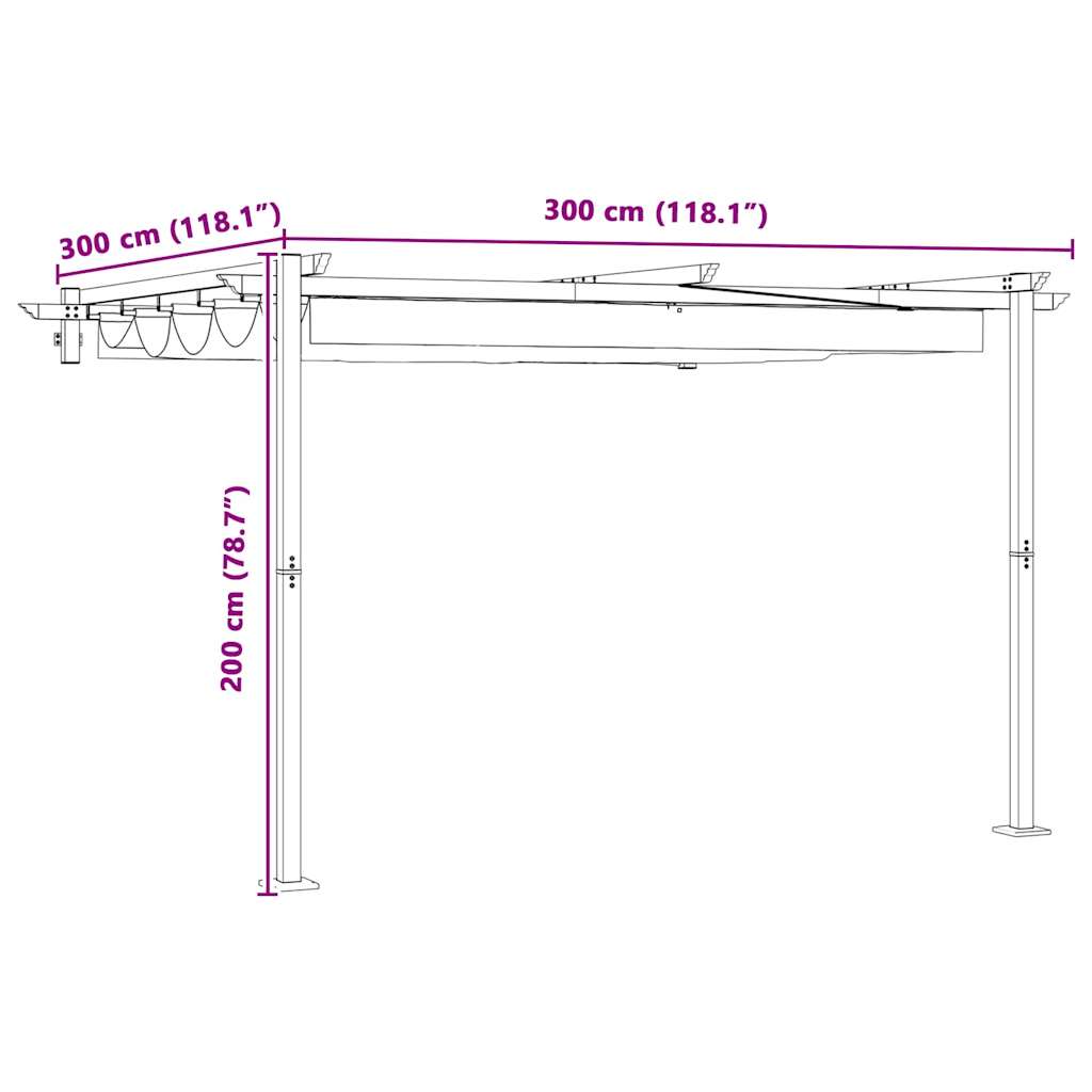 Pavilion 300 X 300 X 200 Cm Cream Polyester