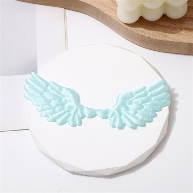 10Pcs Fabric Wing Charm Embossed Fabric Wing Appliques For Handmade Art Craft Home Decoration Clothing Sewing Craft