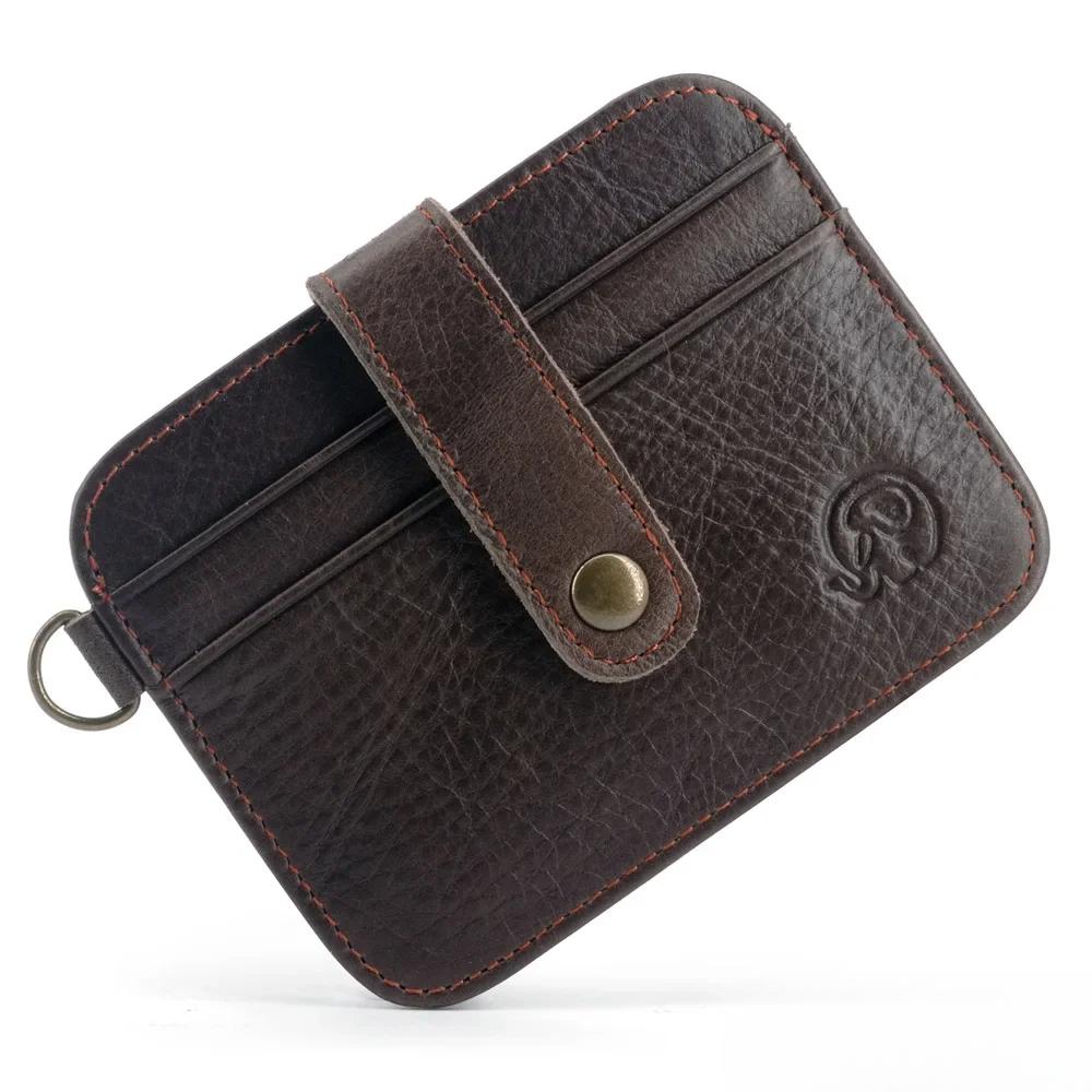 

Мужской тонкий кошелек из натуральной кожи, мужской маленький кошелек, мини-кошелек, тонкий портмоне, мужской кошелек, держатель для карт