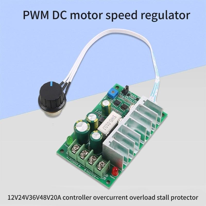 High Efficiency 10A Direct Current Motor Speed Regulator Controller 10V-60V PWM Control For Fan And Pumps Automation