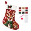 Santa Claus Christmas Stocking Diamond Art Kit Fireplace Hanging Ornament  Christmas Decor