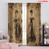 2pcs,2D Plane Printing Curtains Victorian Elegance Durable Polyester (without Rod) Holiday Perfect for Living Room & Office