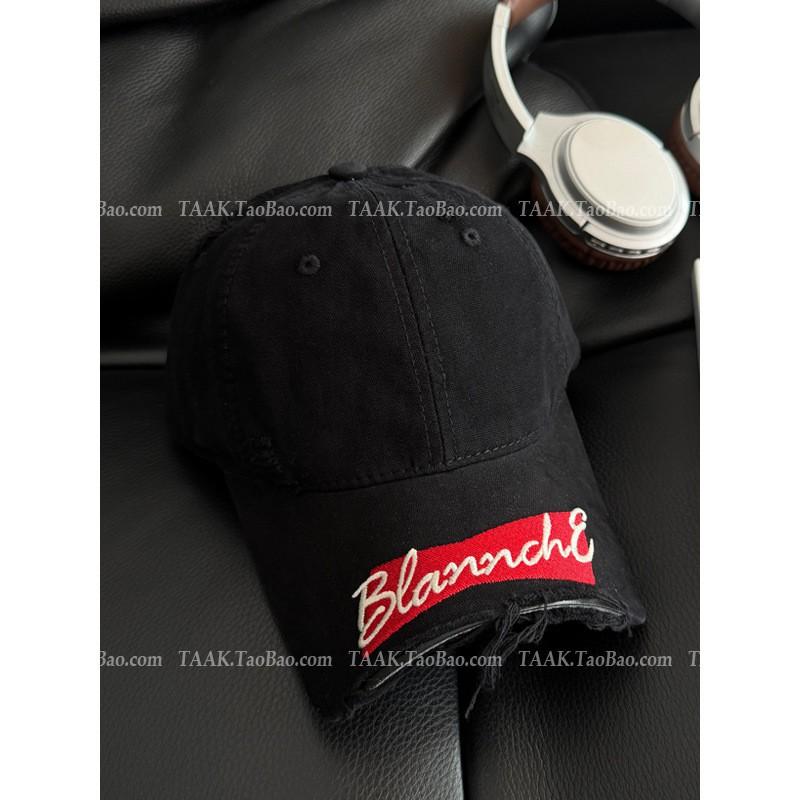 Heavy-Duty Distressed Embroidered Letter Baseball Cap Women - Adjustable Fit Round Crown Curved Brim Streetwear Adjustable 5459 cm чёрный