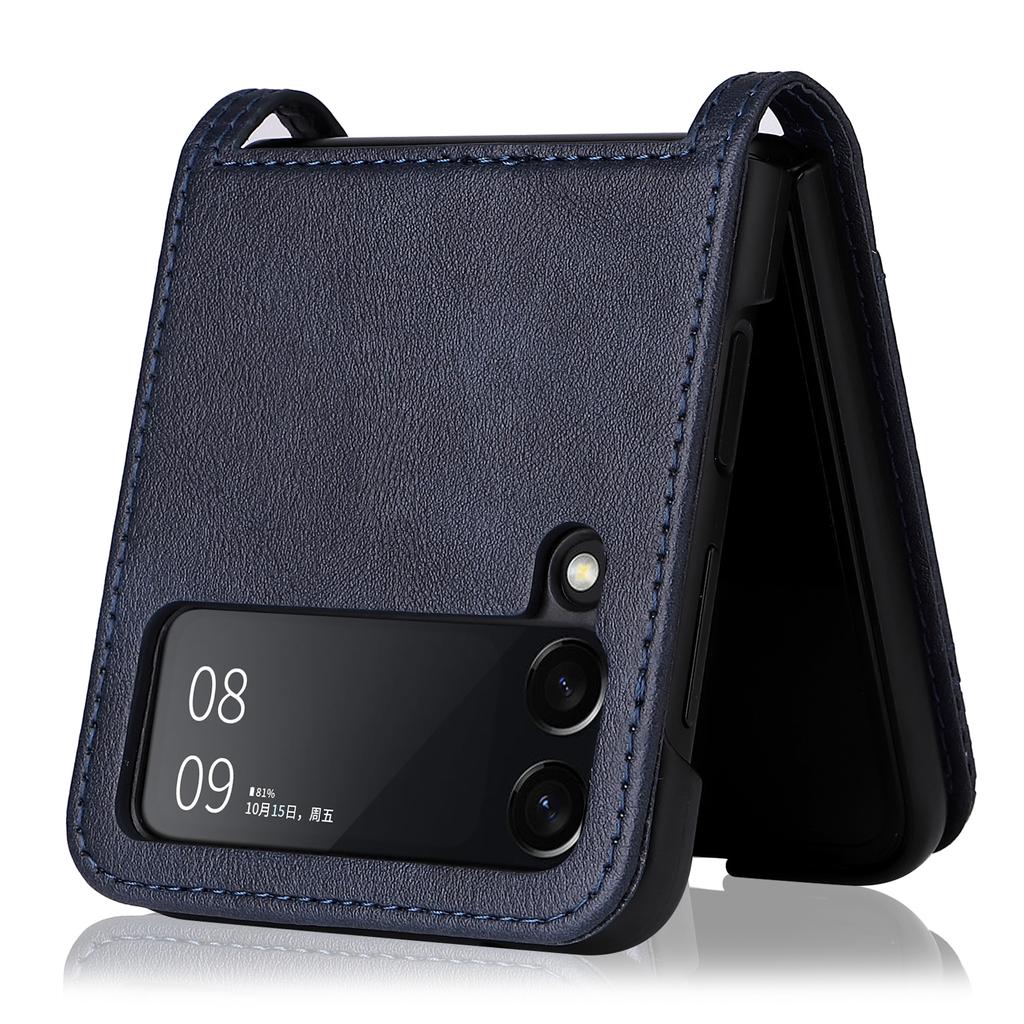 For Samsung Z Flip4 Non -Fingerprint Leather Cover Case For Samsung Galaxy Z Flip 4 5g Flip4 Flip3 Flip 3 Protective Cases