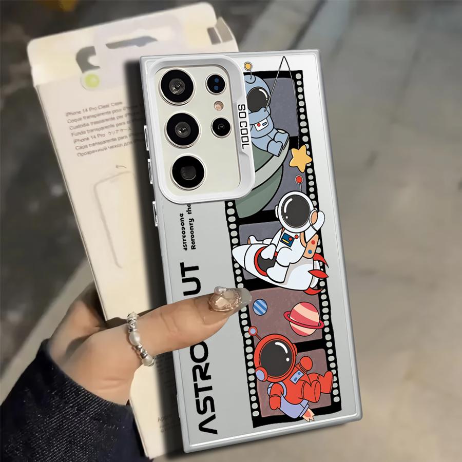Case for Samsung Galaxy S25 S25Edge S22 S21 S20 Plus S23 Ultra S24 FE S23 Note 20 Ultra Phone Cover Anime Astronaut