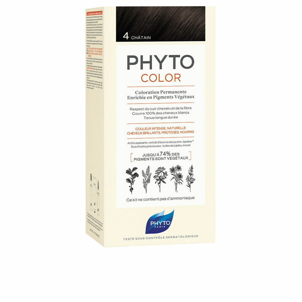 

Coloration Permanente Phyto Paris Phytocolor Sans ammoniaque 4-castaño