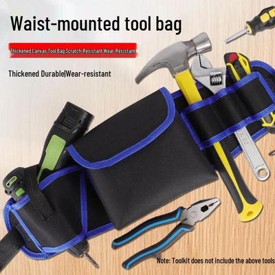 Electrician's Portable Tool Waist Bag - Thickened Oxford Crossbody for Small Repairs