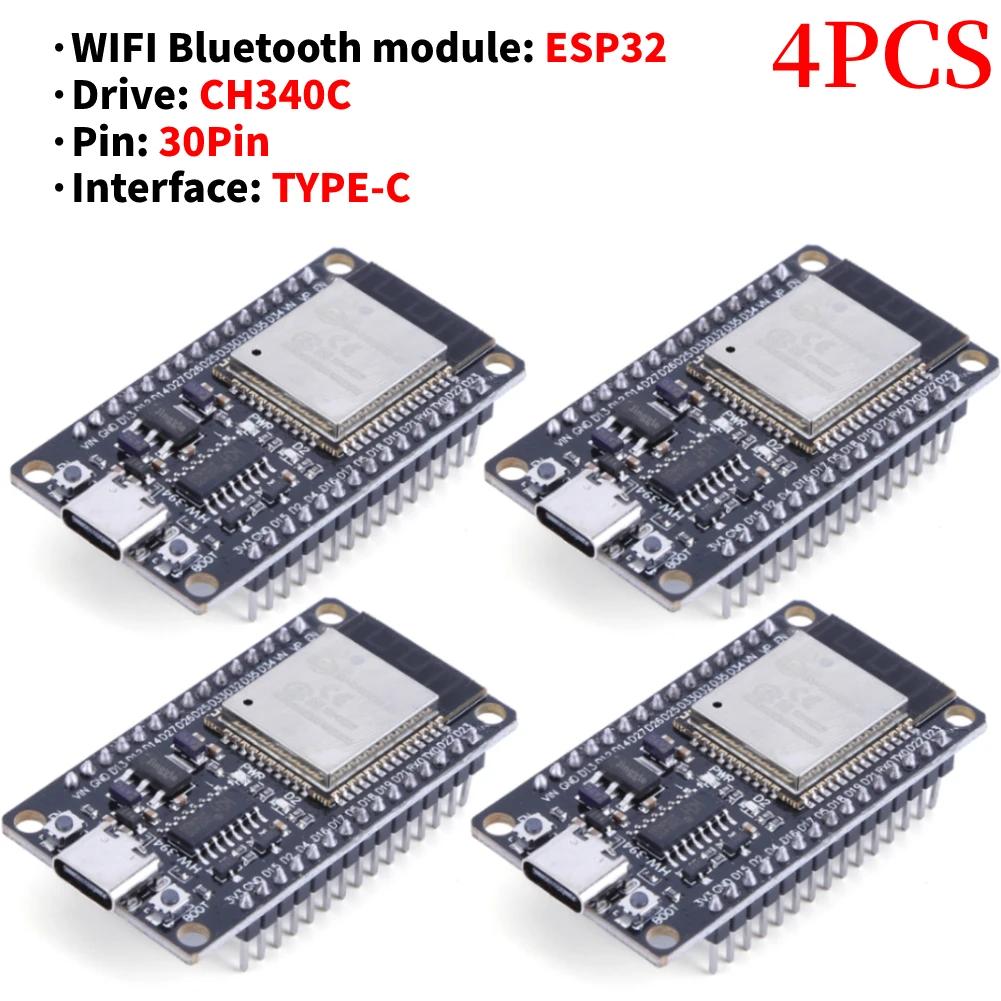 ESP32 WROOM-32 Development Board 5V TYPE-C CH340C WiFi+Bluetooth Ultra-Low Power Consumption SPI Flash 32Mbits Wireless Module