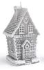 Gingerbread House Candle Small 8.5X8.5X14Cm Paraffin Grey
