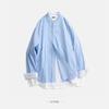 Mens Loose Striped Long Sleeve Casual Non Iron Business Shirt