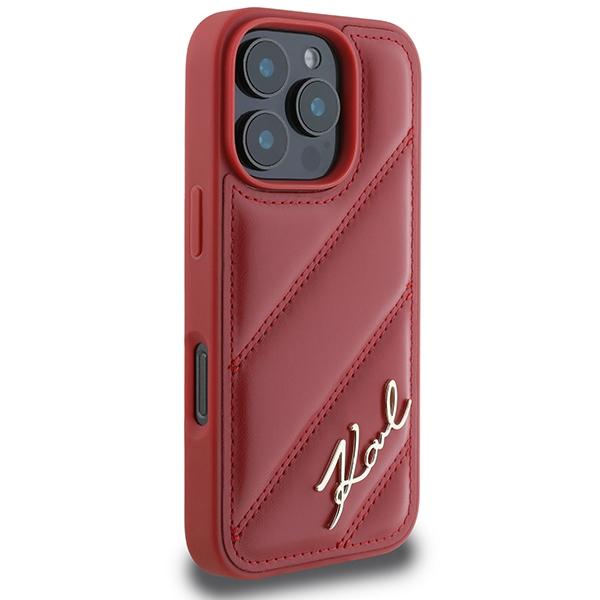 Karl Lagerfeld Klhcp16Lpqdsmgr Iphone16 Pro 6.3 Czerwony/Red Hardcase Quilted Signature
