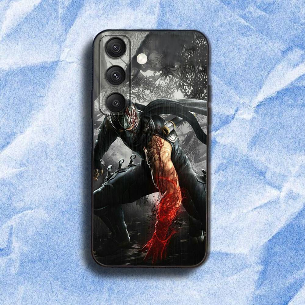 

NinjaS N-NG4 Gaiden-ES Phone Case For Samsung S 25,24,23,22,30,21,10,9,Ultra,Plus,Lite,FE,4,5G Black Soft Case samsungS24plus