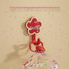 Red Festive New Year Wealth & Prosperity Adhesive Door Hook for Housewarming, No-Drill Installation