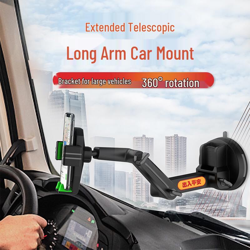 Heavy Duty Truck Phone Holder with Extended Arm