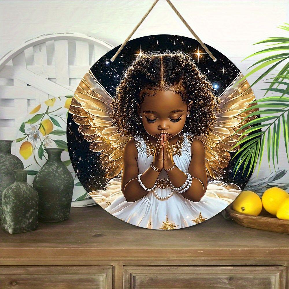 The Pattern Is an Angel Pendant, Decoration of Home Walls or Doors, 2d Flat Wooden, Christmas Decoration, Gifts for Friends and Family