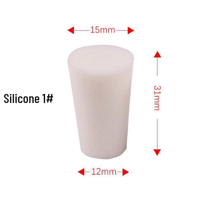 Round Silicone Stopper for Test Tubes and Erlenmeyer Flasks - Piercable and Dense