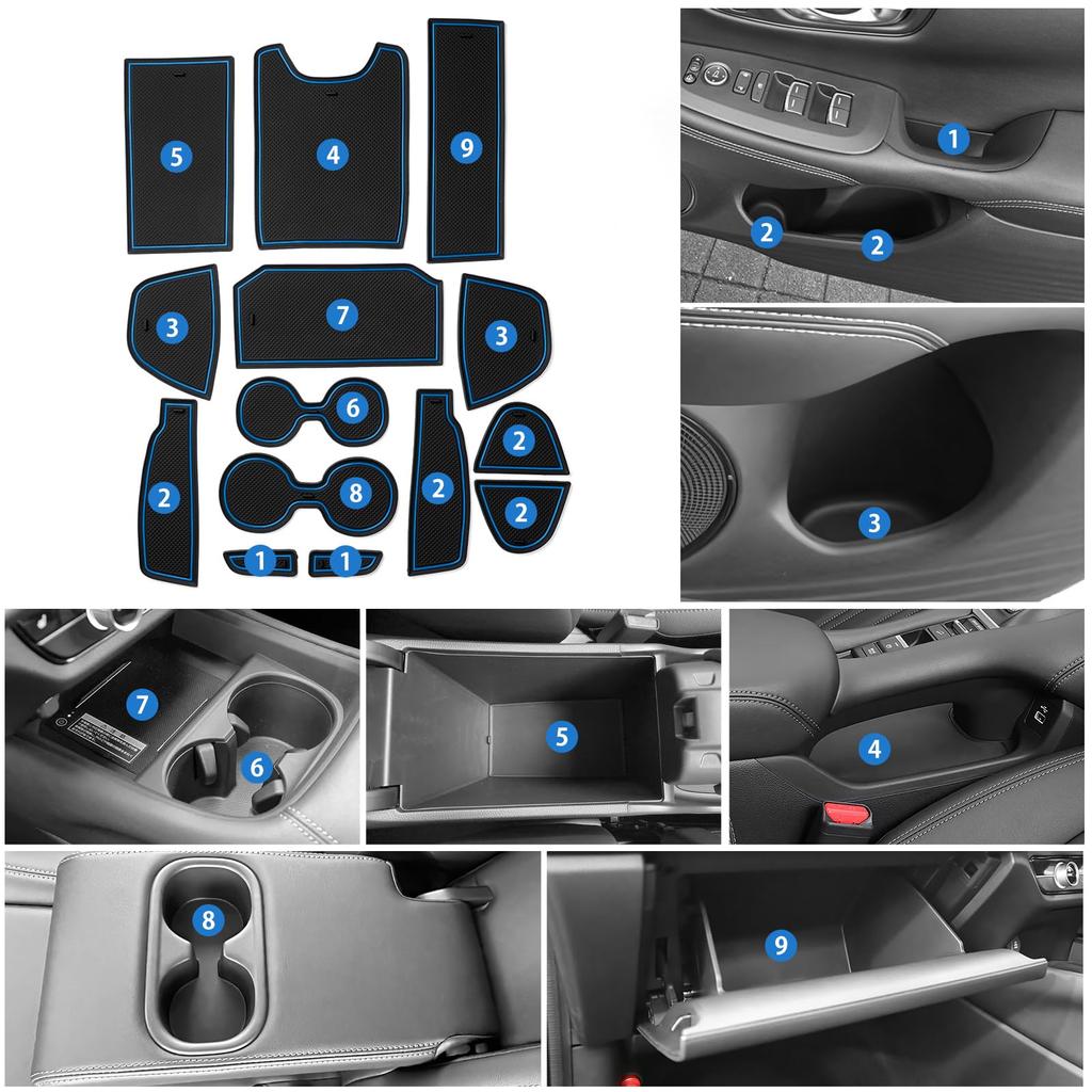 Auto Spec Interior Rubber Door Pocket Mats for Honda New RZ Series 2023 Designed for Rubber Interior Noise Mats ZR-V (April onwards), Vehicles,