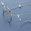 Pearl Tassel Long Glasses Chain, Metal Round Bead Chain, Mask, Mask, Fixed Accessories.