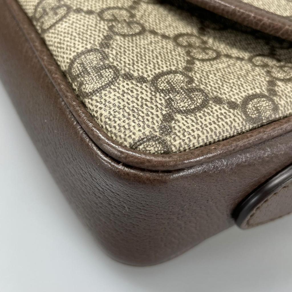 Gucci GG Supreme Shelly Line 772239 Shoulder Bag Brown Women Used