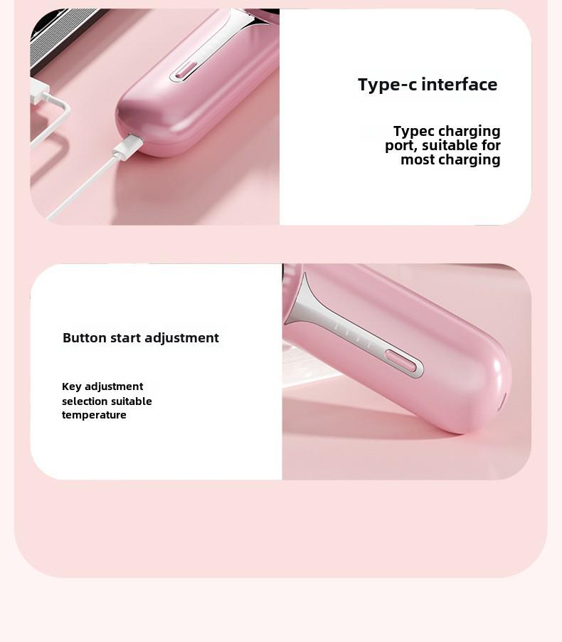 Portable Rechargeable Dual-Purpose Hair Straightening Comb: Wireless, Damage-Free, Long-Lasting Styling for Straight or Curly Hair and Bangs