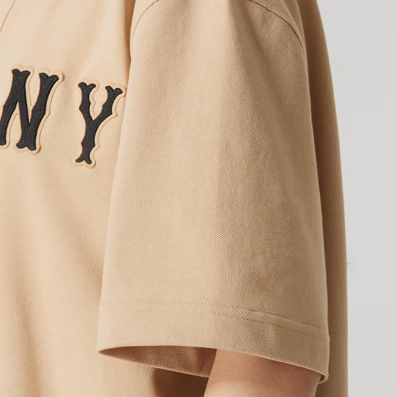 New MLB New York Yankees Polo Shirt Unisex Light Beige 3APQB0353-50BGL