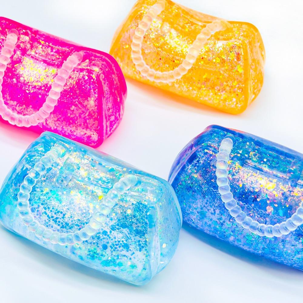 Glitter Handtas Maltose Squishy Langzame Terugslag Knijpen Voor Dagelijkse Bureau Stressverlichting