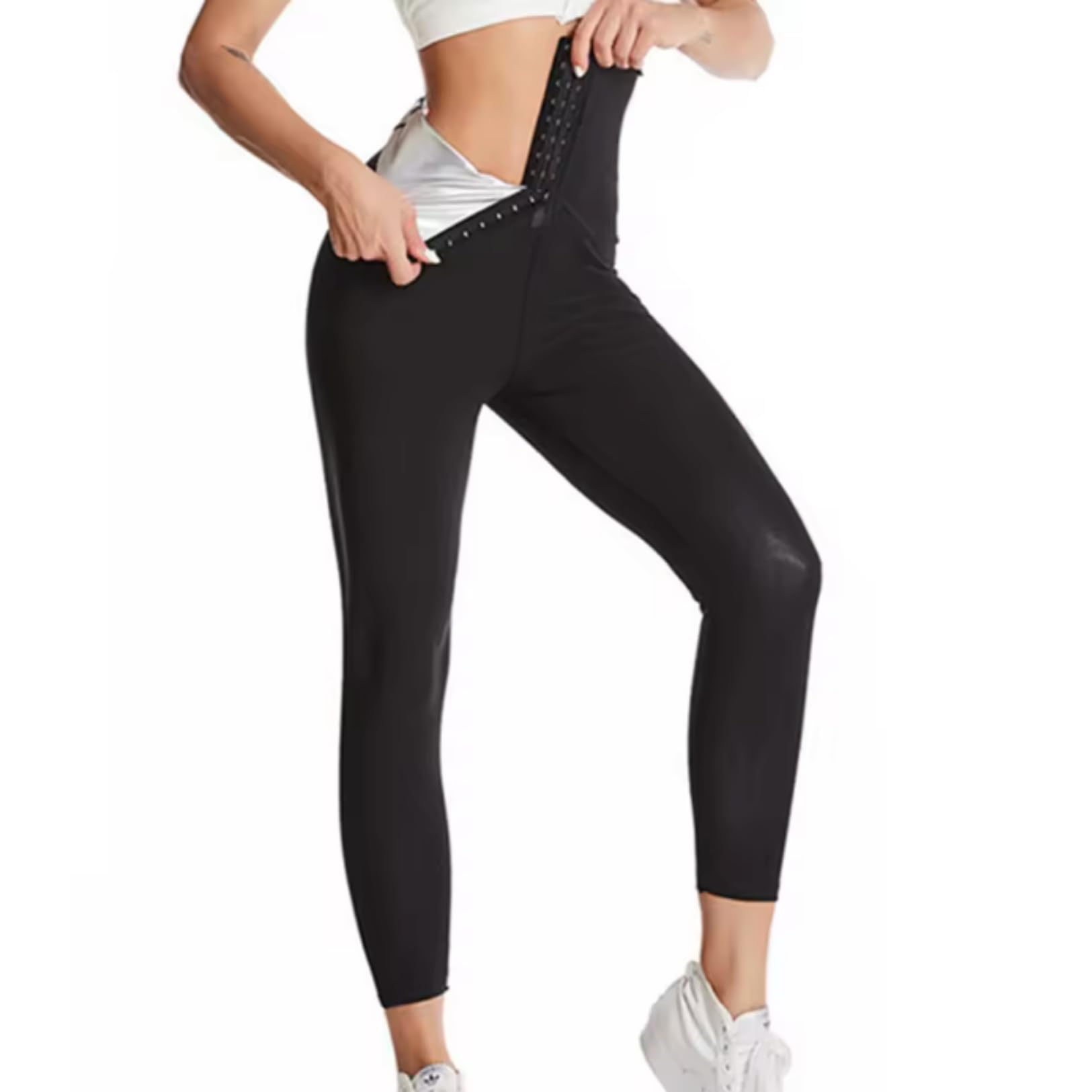 

PLEAVIT Women s Sauna Pants and Leggings, Sweat-Reducing Wear, Sauna Suit, Fitness, Thermal Long Pants, Training, Size XL