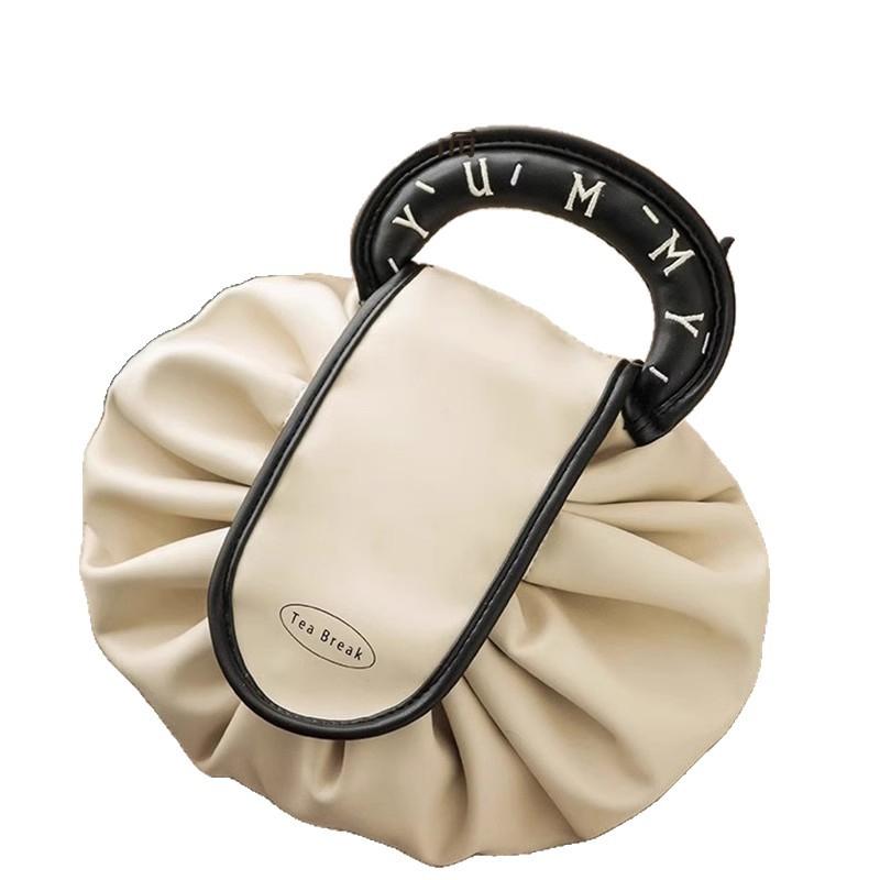 Portable Makeup Bag For Daily Use Women Large Capacity Travel Toiletry Bags Drawstring Cosmetic Storage Pouch