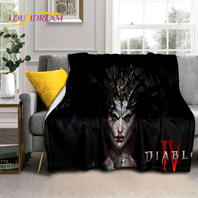 Diablo 3D Retro Game Gamer Soft Flannel Blanket for Beds Bedroom Sofa Picnic,Throw Blanket for Cover Outdoor Leisure Nap Gift