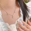 Gypsy Flowers Diamond Necklace Women'S Premium Light Luxury Design Temperament Clavicle Chain Live