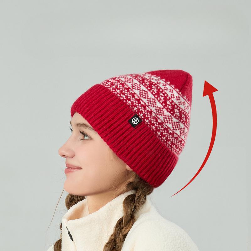 Cold Hat Men's Autumn and Winter Korean Version of Warm Knitted Hat Japanese Versatile Plus Velvet Ear Protection Wool Hat Women's Head Hat