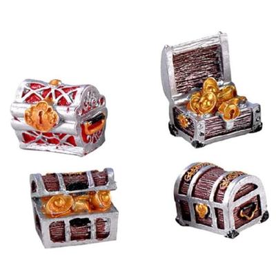 Baús de tesouro Modelo de simulação de artesanato Baús de tesouro Paisagismo de aquário Tanques de camarão Ornamento para aquário Terrário