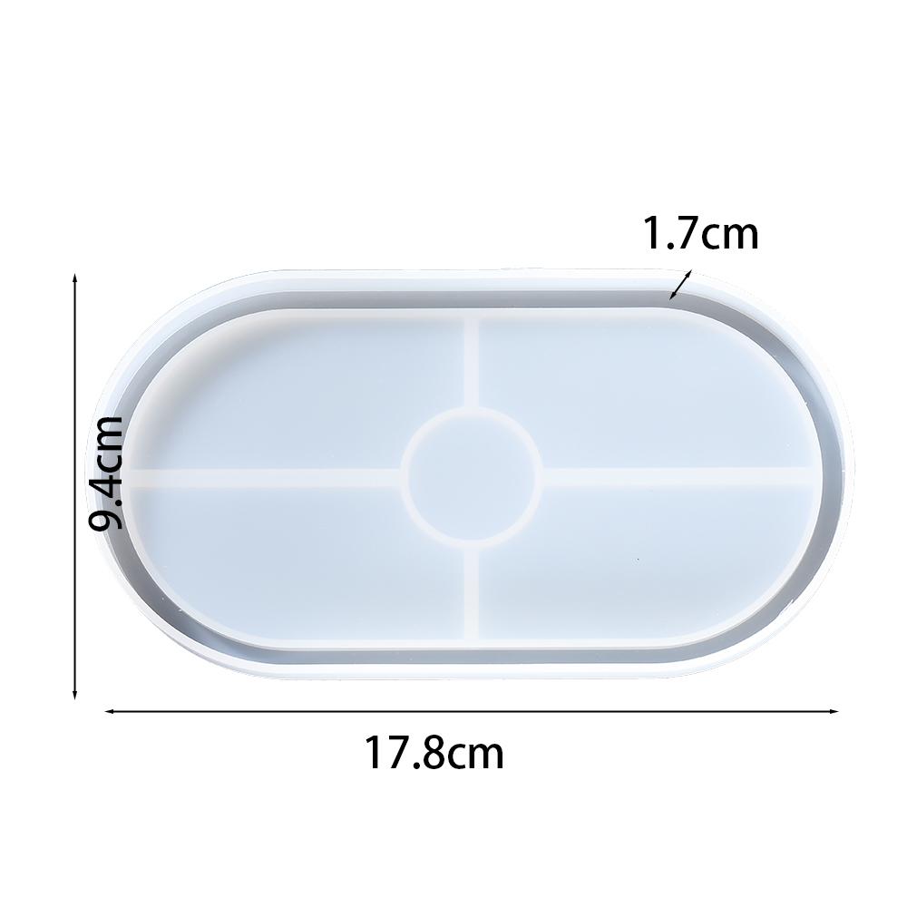 Ovales Tablett Silikonform Sechseckiger Untersetzer Epoxidharzform für DIY Schmuck Teller Aufbewahrungshalter Harzform Handwerk Heimdekoration