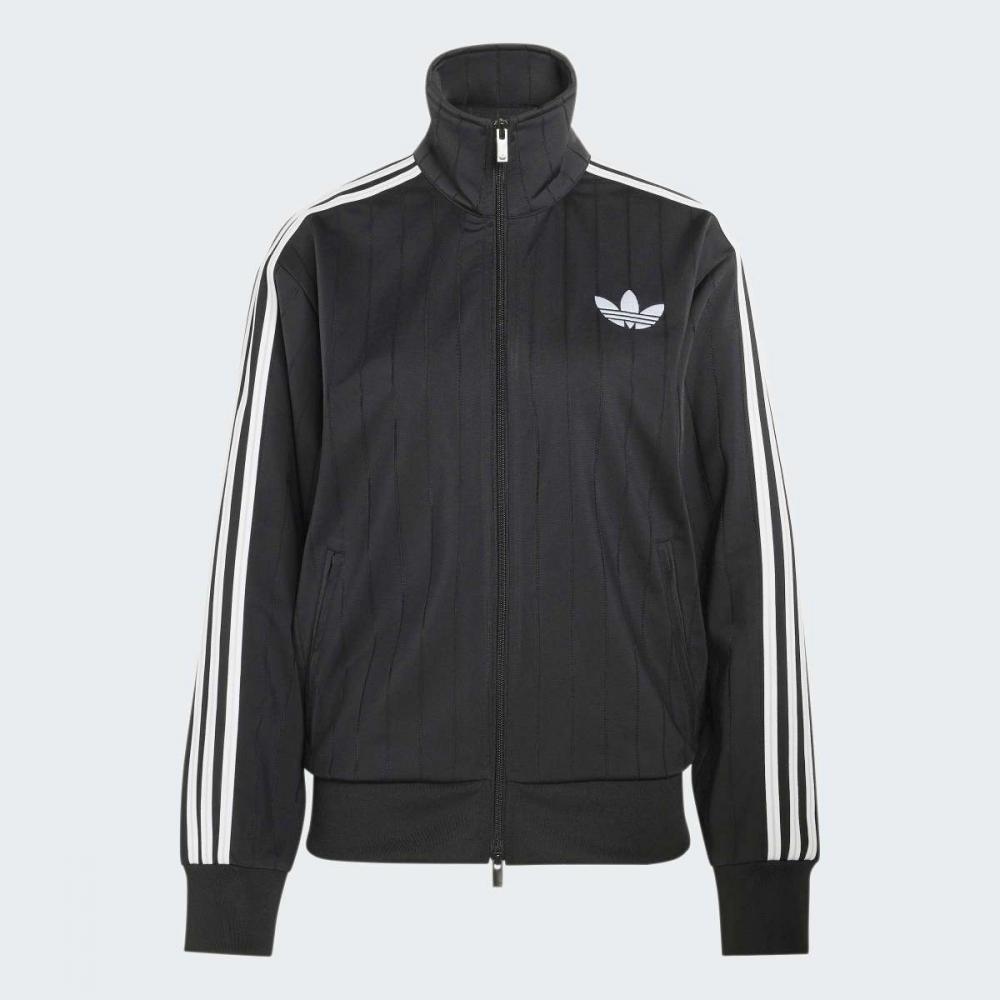 adidas Loose Fit Pinstripe Track Top Black Ks6786