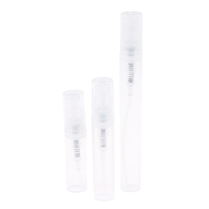10 Stück 2/3/5 ml Mini Klare Kunststoff Leere Parfümflasche Nachfüllbare Sprühflasche Zerstäuber Behälter Damen Reise Parfümflaschen