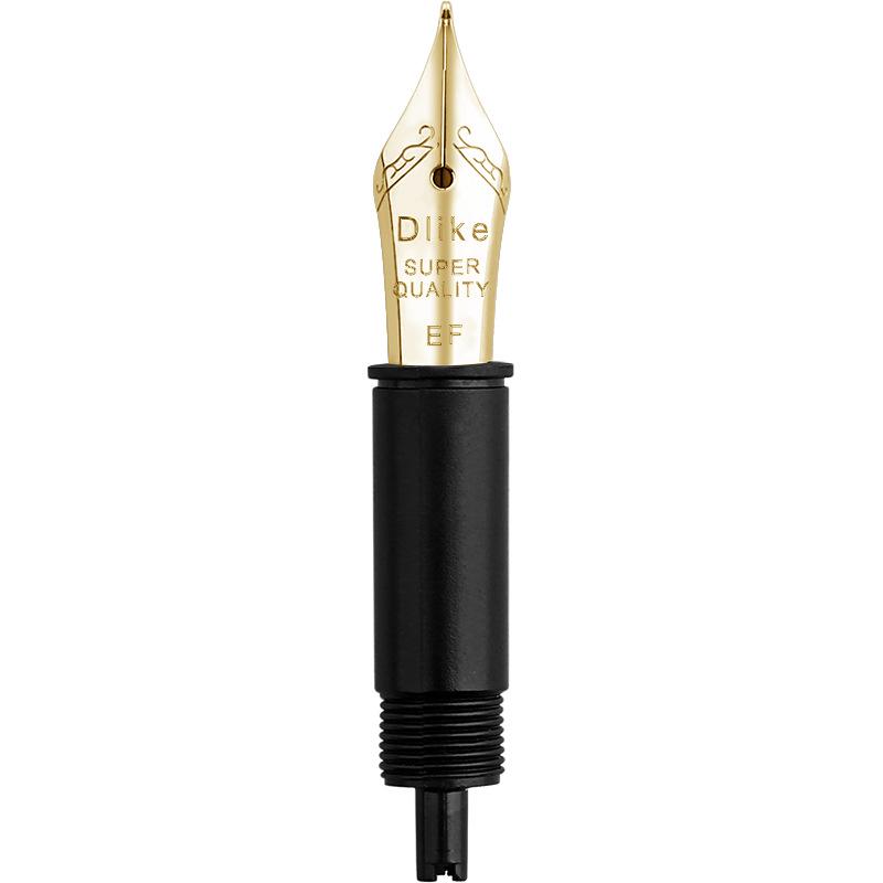 Fountain Pen Nib Set: EF, F, Small Oblique, Stainless Steel, Iridium Gold Replacement Nibs