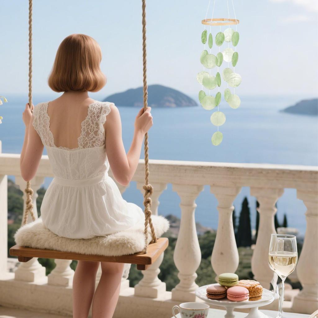 Shell Wind Chime Garden Hanging Ornament Wonderful Wind Chimes For Outside Coastal Windchime Decoration for Garden Indoor Porch