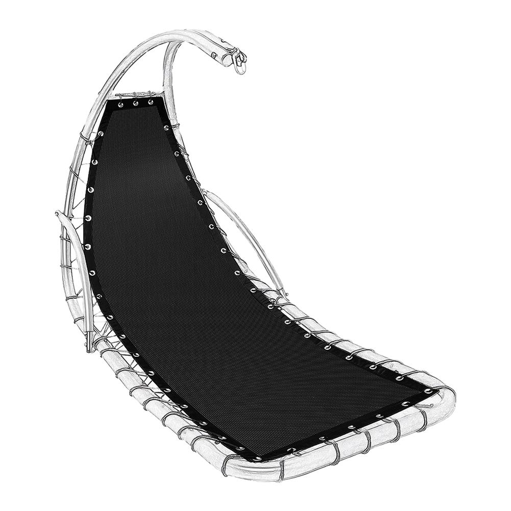 Outdoor Hanging Curved Chaise Lounge Chair Swing Replacement Fabric Cloth 64x197x23CM Patio Hanging Lounge Chair Seat Cloth