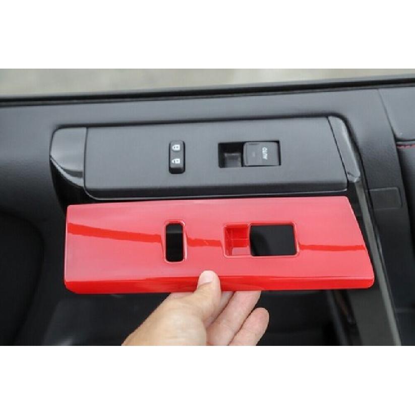 Red Window Lift Button Switch Trim Decor for 4Runner 10-19 Interior Accessories