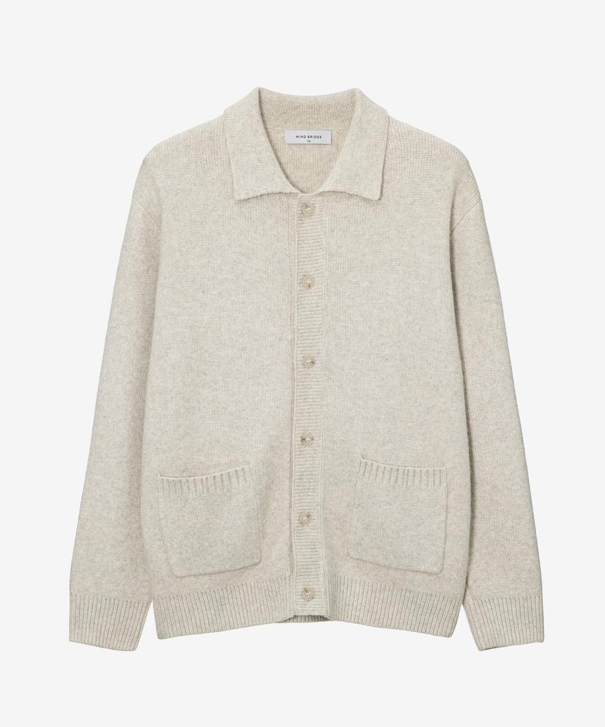 Mindbridge [Air Wool] Alpaca Collar Oversized Cardigan - 2 Colors