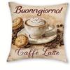 Caffe-Infused Decorative Pillow Covers: Latte, Mocha, Espresso & More Sofa Cushion Cover Home Room Decoration 2D Flat Printing