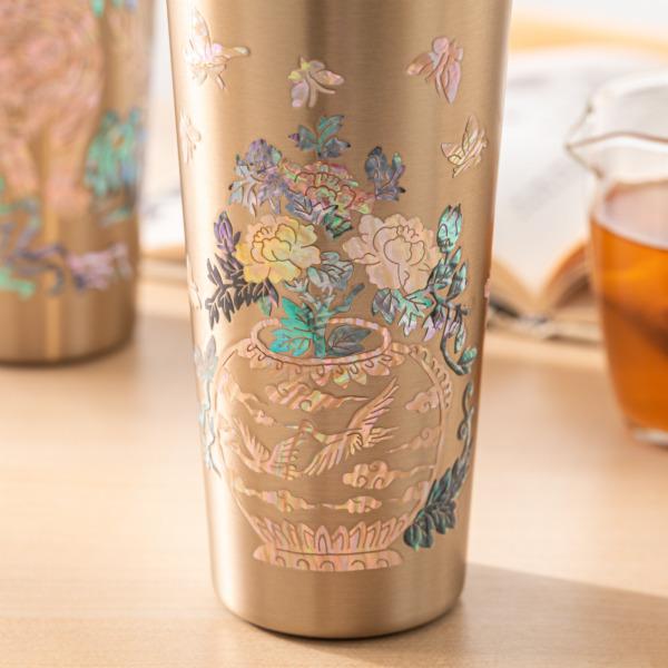 

Mother-of-Pearl Golden Peony Vase Tumbler, 700ml 700ml